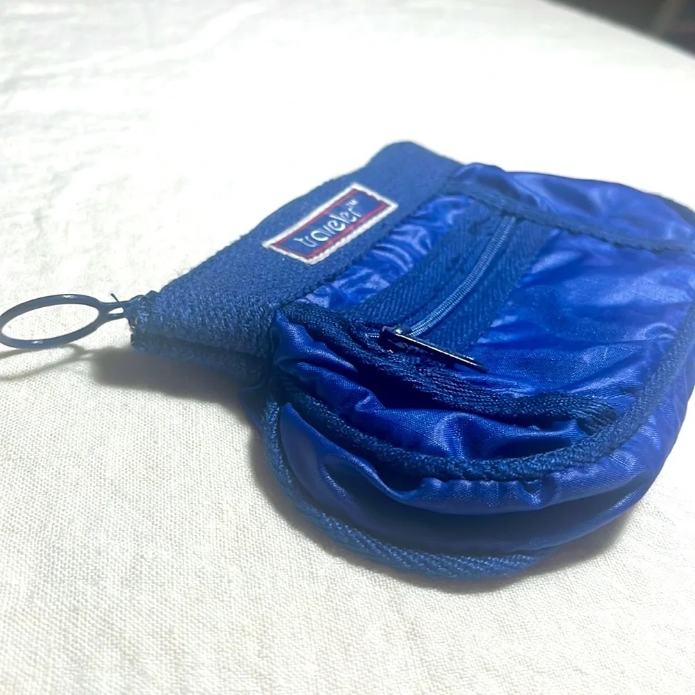 Vintage Traveler mini bag parachute coin purse royal blue! Authentic 80’s